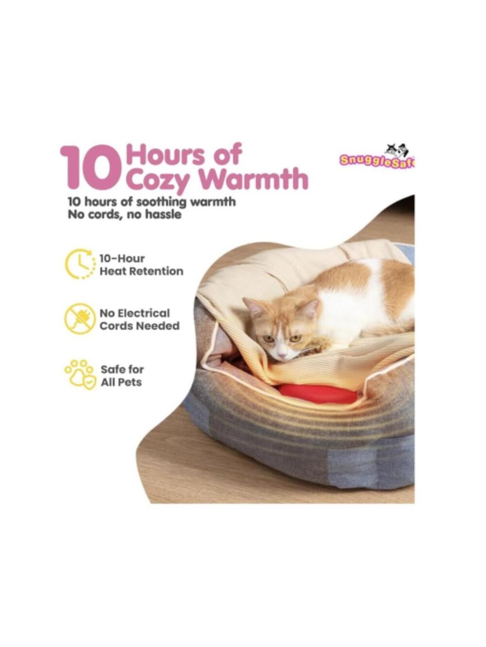 SnuggleSafe Original Microwave Heat Pad for Pets, 10-Hour Warmth